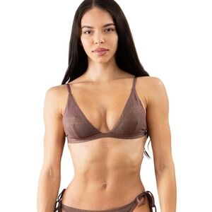⚫️ HEAT SWIMWEAR Chic Fixed Triangle Top Expresso​